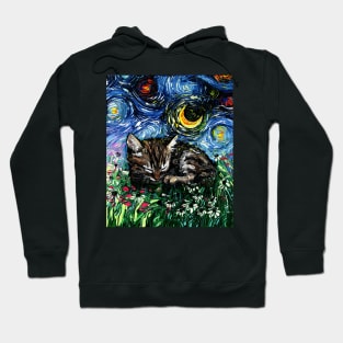 Sleepy Tabby Kitten Night Hoodie